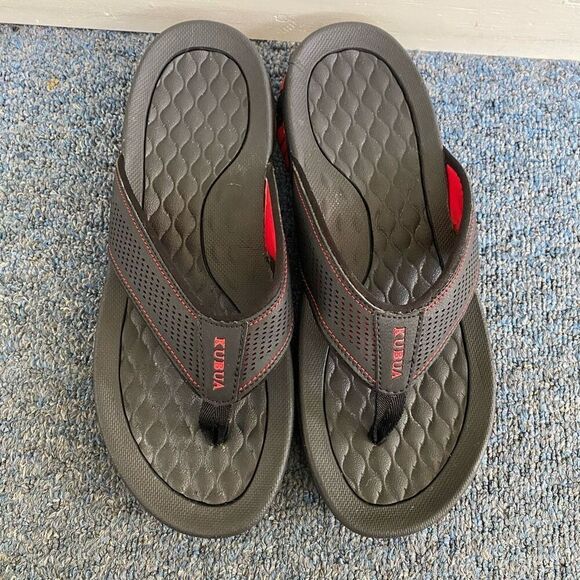 Kubua men size 11 waterproof comfort footbed slipon sandals w/arch support - Picture 2 of 9